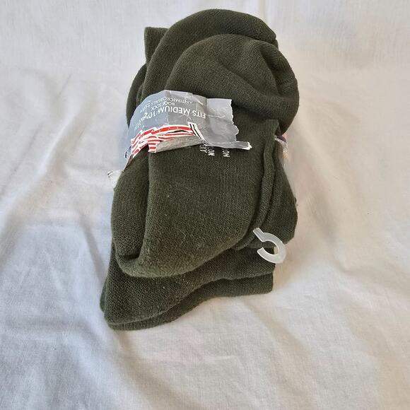 US Military Anti-Microbial All-Purpose Boot Sock 3 pk Green Sz M 10.5 - 11.5 New - Picture 7 of 8